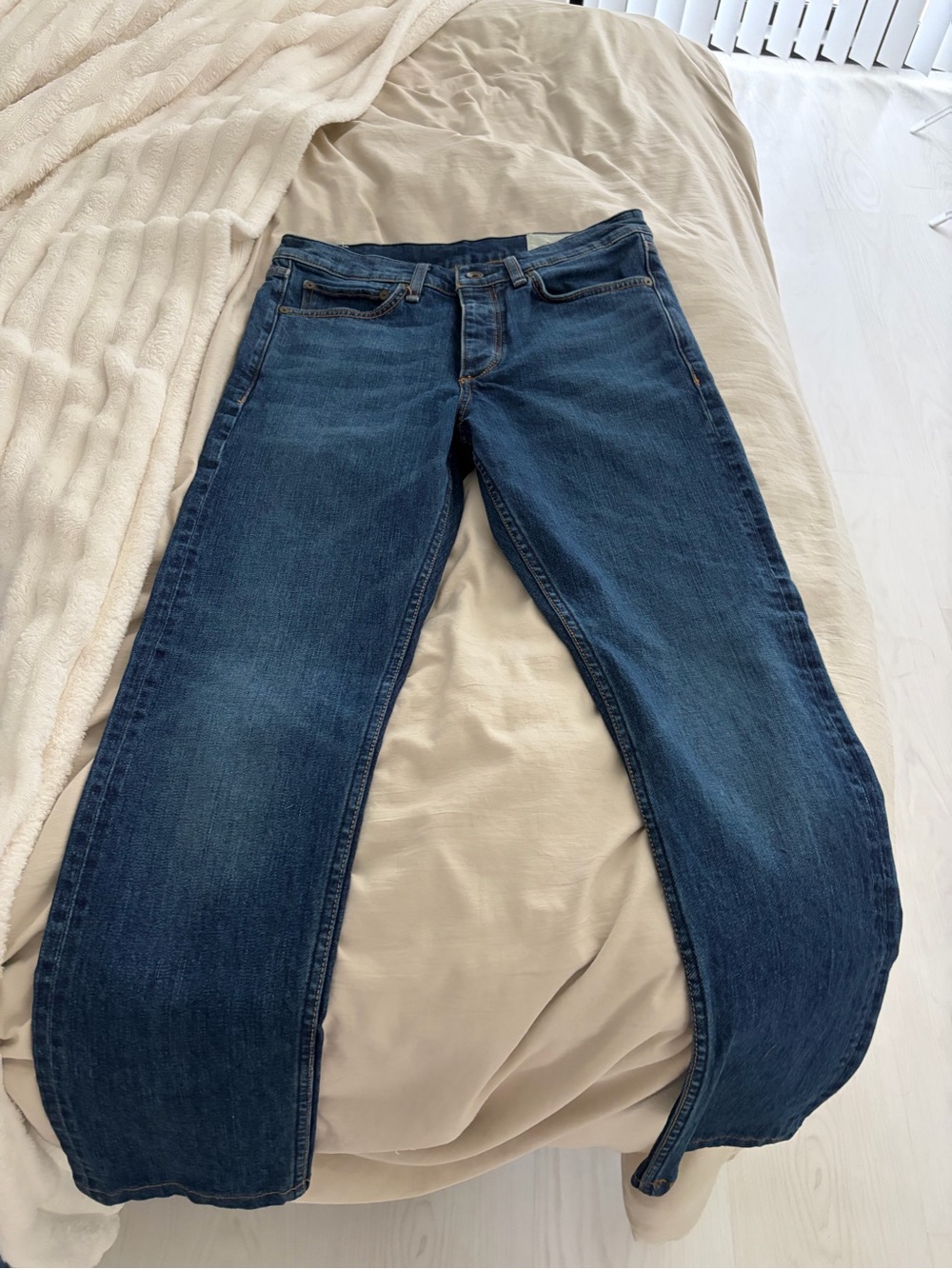 rag & bone Men's Straight Leg Dark Blue Jeans